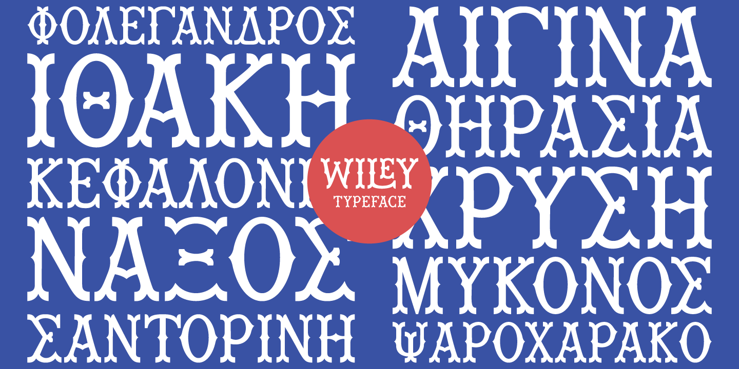 Przykład czcionki Wiley Regular